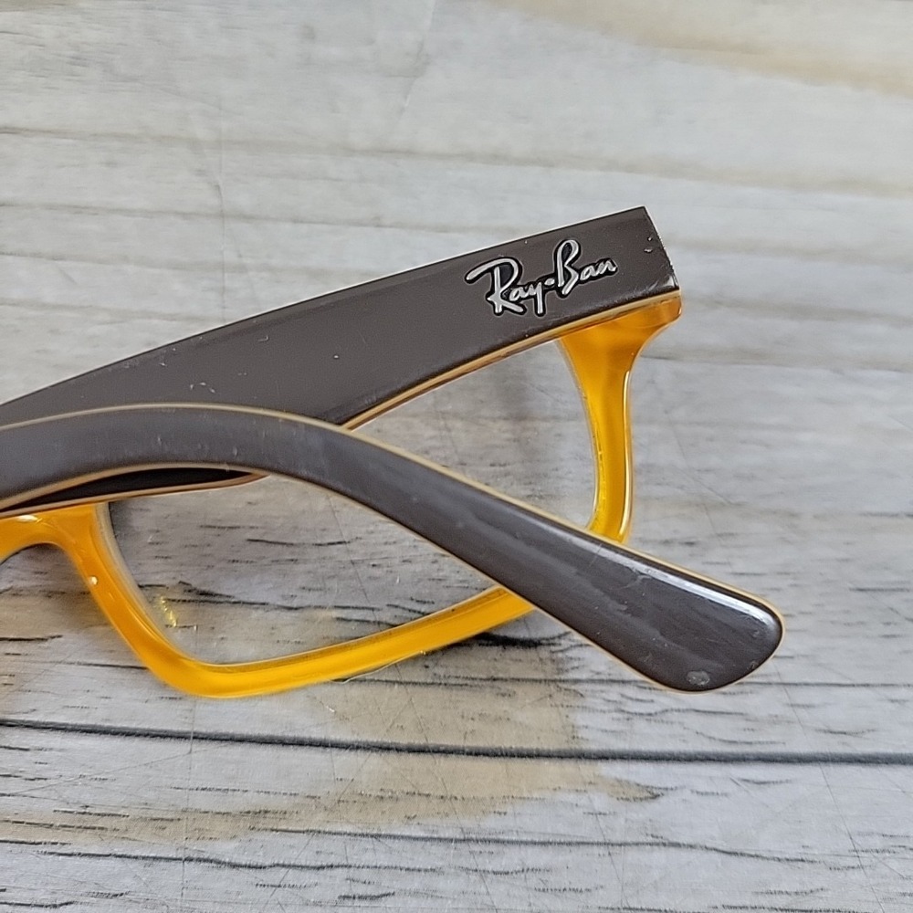 Ray-Ban Jr RB‎ 1530 3588 Brown Orange Rectangle Eyeglasses Frames 48-16 130 - Picture 8 of 11